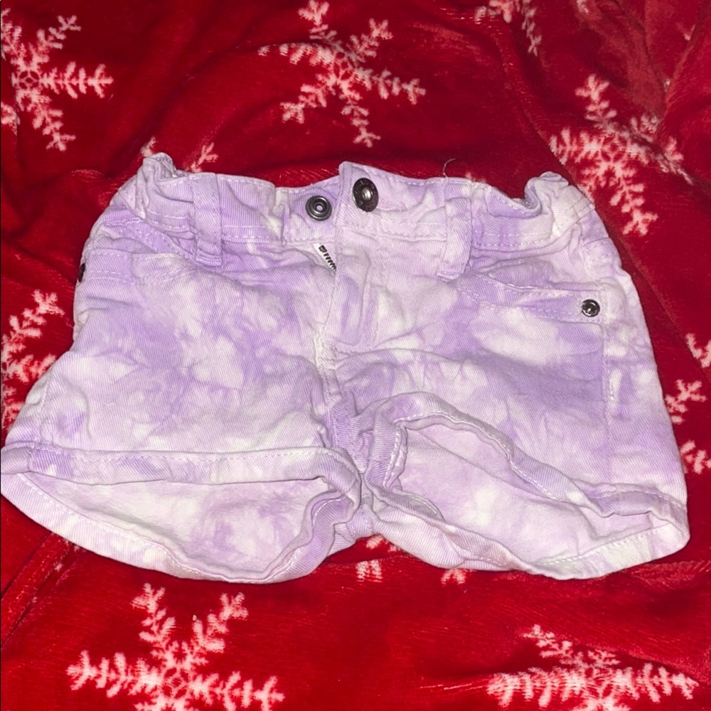 Purple Tie-Dye Shorts
